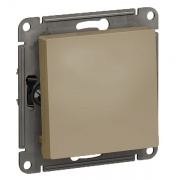 Одноклавишный выключатель 10А SE AtlasDesign, шампань