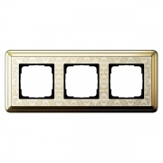 Рамка 3-ая Gira ClassiX Art Латунь/Кремовый