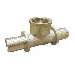 Тройник с переходом на внутреннюю резьбу Varmega Slide-fit - 16 x 1/2" (латунь, для PEX труб)