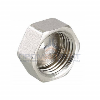 Заглушка VALTEC VTr.590 - 1"1/4 (резьбовая, латунь никелированная)