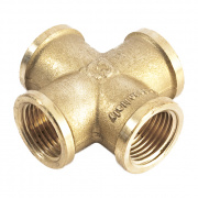 Крестовина латунная резьбовая равнопроходная STOUT (ВР) - 1"1/4