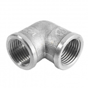 Отвод 90° латунный резьбовой переходной STOUT (ВР/ВР) - 1" x 3/4" (никелированный)