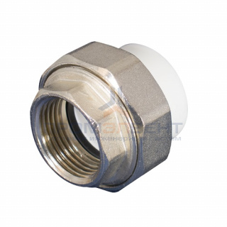 Переход на внутреннюю резьбу разъемный KALDE - 25 x 1" (для полипропиленовых труб, цвет белый)