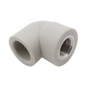 Переход на внутреннюю резьбу угловой FV-Plast - 25 x 3/4" (для полипропиленовых труб, цвет серый)