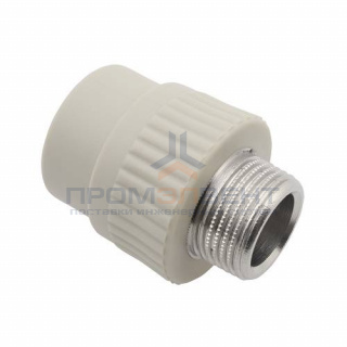 Переход на наружную резьбу FV-Plast - 20 x 1/2" (для полипропиленовых труб, цвет серый)