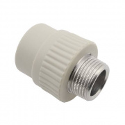 Переход на наружную резьбу FV-Plast - 20 x 3/4" (для полипропиленовых труб, цвет серый)