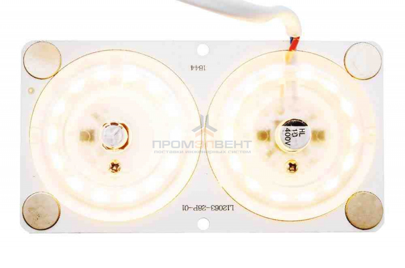 02-15 Плата светодиодная, 220В, 24Вт, smd2835, IP20, 80Лм/Вт, 120*63мм, прямоугольная с линзой,б/пульс.,ТБ