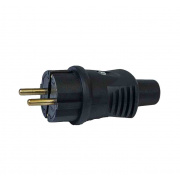 В16-001 Вилка переносная с заземлением, материал-каучук 250В 16А (до 4кВт) IP20