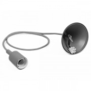 Подвес LH127 патрон со шнуром для ламп 230V E27 60x45mm длина провода 1м основание 120x80mm серый