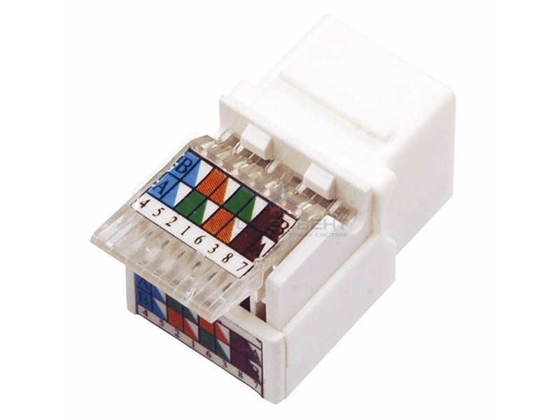 Гнездо вставка RJ-45 cat.5e (Keystone Jack) тип-2
