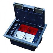 LUK/4 Люк в пол Экопласт на 4 механизма (45х45 мм) стальной, с суппортом и коробкой 70140