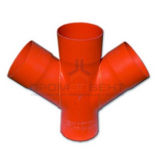 Соединение для четырех двустенных труб,45°, полипропилен, д.140 мм DKC