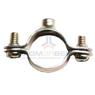 Хомут стальной с внутренней резьбой М6, д.40мм