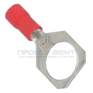 Наконечник с отверстием под винт и изолир.фланцем 0,25-1,5 кв.мм 5,2 мм (100шт) красный (НКИ)
